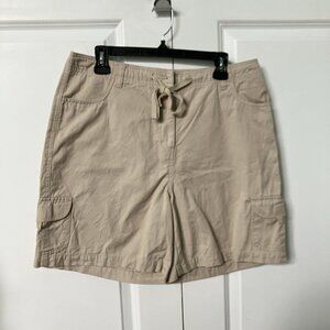 Y2K Northern Reflections Town Shorts Womens 12 Cargo Khaki Outdoor Gorpcore